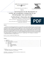 Microextração em Fase Sólida para A Determinação de Cocaína e Cocaetileno em Cabelo Humano Por Cromatografia Gasosa - Espectrometria de Massa