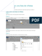 Cómo Crear Una Lista de Viñetas