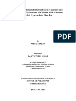 Effects of Multimodal Intervention On Academic and Behavioural Performance of Children With Attention Deficit Hyperactivity Disorder