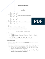 Forms of Hooke's Law: C C C C C