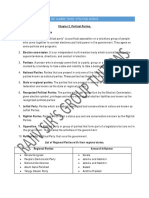 Chapter 2. Political Parties. Important Terms and Concepts: RGT Classes, Thane-X Political Science