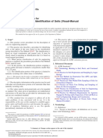 Description and Identification of Soils (Visual-Manual Procedure)