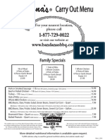 Bandanas Carryout Menu