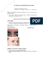 Roteiro de Clinicas Olhos (3820) Semiologia Cabeça e Pescoço