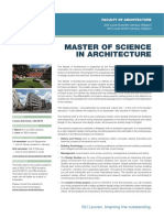 Master of Science in Architecture