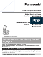 Before Initial Use, See "Getting Started" On Page 9.: Operating Instructions