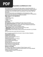 Causes of Soil Degradation and Methods For Soil Conservation