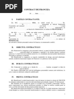 Contract Franciza Model 1