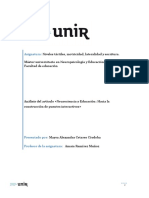 Análisis Del Artículo Neurociencia y Educación Hacia La Construcción de Puentes Interactivos