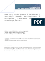 Música y La Musicología. Jornadas Interdisciplinarias de Investigación - Investigación, Creación, Recreación PDF