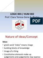 LOGIC 003 / HUM 002: Prof. Clara Teresa Gene E. Portes