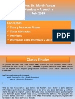 Clases Finales y Métodos Finales - Reconocimiento de Clases Abstractas e Interfaces. Diferencias Entre Estas.