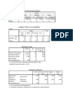 Chi - Square Test Case Processing Summary