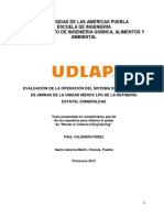 Evaluación Absorcion:Desorción DEA Relleno H2S