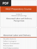 55 Lecture Abnormal Labor and Delivery, Peurperium