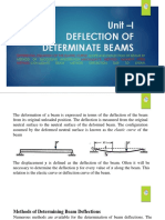 Unit - I Deflection of Determinate Beams: Differential Equation of The Elastic Curve Macaulay'S Method-Moment Area Method