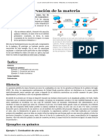 Ley de Conservación de La Materia