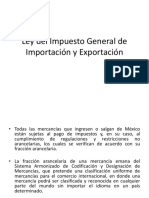 Ley Del Impuesto General de Importación y Exportación