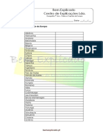 A.4.2 - Ficha de Trabalho - Países e Capitais Da Europa