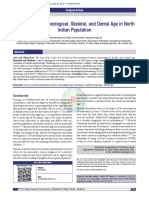 Correlation of Chronological, Skeletal, and Dental Age in North Indian Population