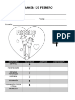 Examen 4to Grado - Febrero