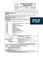 Modeling and Simulation of Dynamic Systems