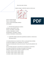 Exercícios Sobre Vetores