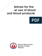 Guidelines For The Rational Use of Blood Blood Products