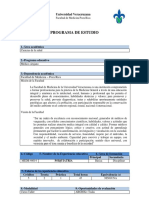 Psiquiatría Plan de Estudios