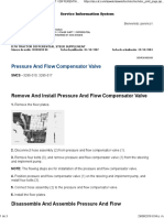 Remove and Install Pressure and Flow Compensator Valve