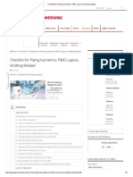 Checklist For Piping Isometrics - P&ID, Layout, Drafting Related