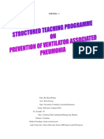 Structured Teaching Programme On Prevention of Ventilator Associated Pneumonia