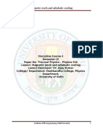 Magnetic Work and Adiabatic Cooling