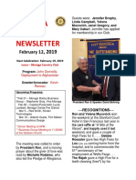 Moraga Rotary Newsletter Feb 12 2019