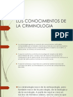 Los Conocimientos de La Criminologia