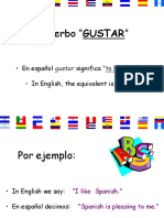 El Verbo "GUSTAR": - en Español Significa - in English, The Equivalent Is "To Like"