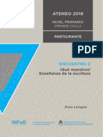 Nivel Primario Ateneo Didáctico #1 Encuentro 2 Primer Ciclo Lengua Carpeta Participante