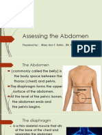 Assessing The Abdomen: Prepared By: Mary Ann F. Rubio, RN, MN