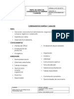 Perfil de Cargo de Coordinadora de Compras y Almacen