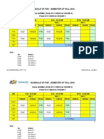 Schedule of FGR - Semester of Fall 2010 Class GC0561 (From 01/11/2010 To 19/3/2011) From 01/11/2010 To 19/3/2011