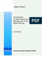 Research Report: The New Era of Water Resources Management: From "Dry" To "Wet" Water Savings