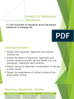 3.2 The Movement of Substances Across The Plasma Membrane in Everyday Life