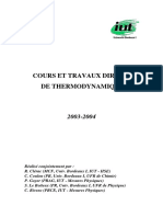 Cours Et TD Thermodynamique PDF