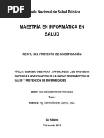 Perfil de Tesis Maestria Informatica en La Salud