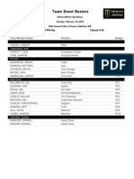 Team Event Rosters: Starcom Racing Vehicle # 00