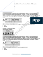 Lista de Exercicios de Matematica 1 Ano 1 Bim PDF