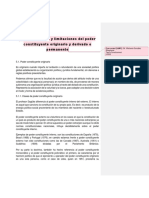 2.5 Atribuciones y Limitaciones Del Poder Constituyente Originario y Derivado o Permanente