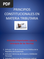 Principios Constitucionales en Materia Tributaria