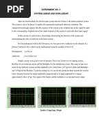 System Linear and Non-Linear: Experiment No. 4