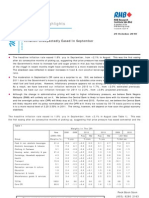 Economic Highlights - Inflation Unexpectedly Eased in September - 25/10/2010